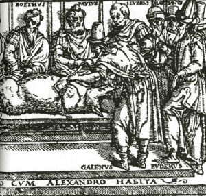 Illustrazione tratta dal frontespizio dell’edizione giuntina (Venezia 1541) delle Opere di Galeno
